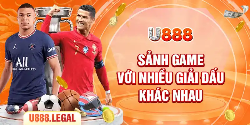 Sảnh game với nhiều giải đấu khác nhau